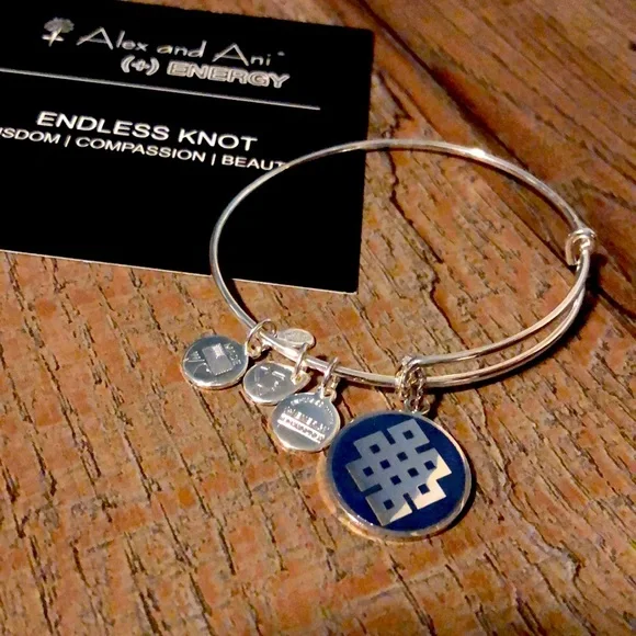 Alex And Ani Charm Bracelet - Endless Knot - Picture 2 of 5